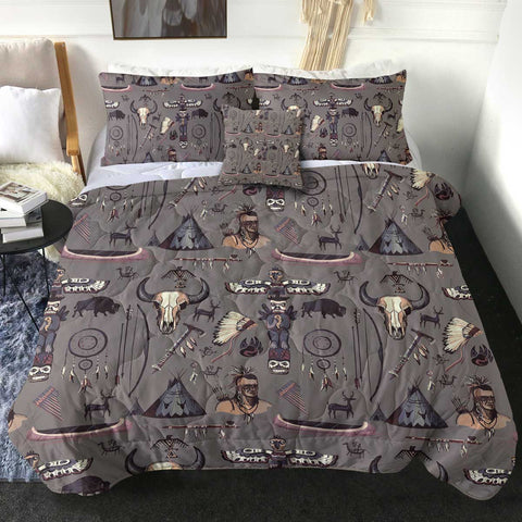 Image of Brown Hunter Bohemian Pattern SWBD3337 Comforter Set