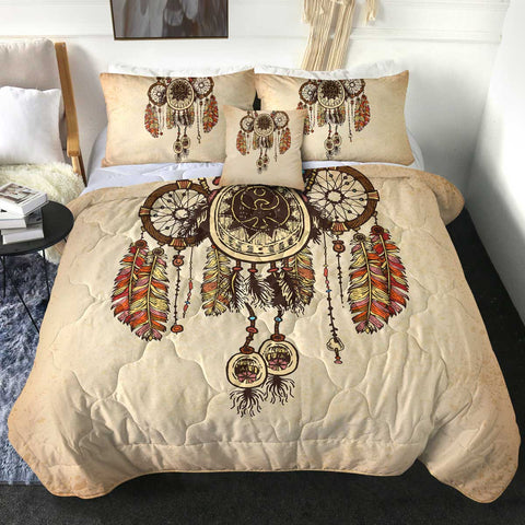 Image of Three Beige Dream Catchers SWBD3340 Comforter Set