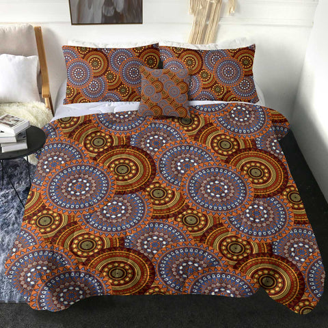 Image of Round Mandala Aztec SWBD3342 Comforter Set