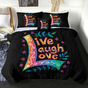 Colorful Live Laugh Love SWBD3346 Comforter Set