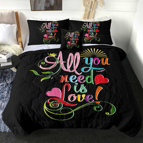 Image of Colorful All You Need Is Love SWBD3348 Comforter Set