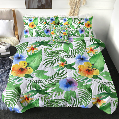 Image of Colorful Flowers & Leaves SWBD3368 Comforter Set