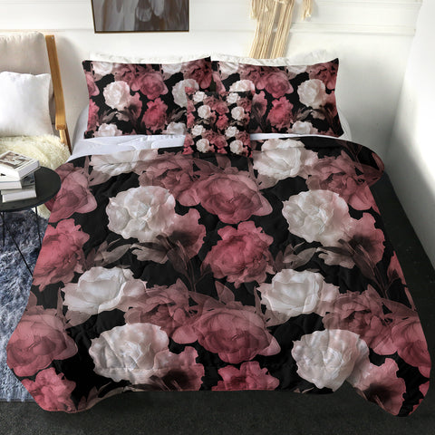 Image of Pink & White Flowers SWBD3369 Comforter Set