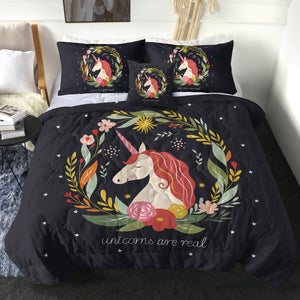 Colorful Floral Unicorn Are Real SWBD3378 Comforter Set