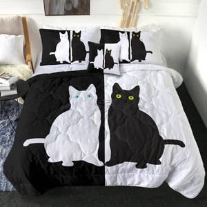 Reflect B&W Cats SWBD3380 Comforter Set