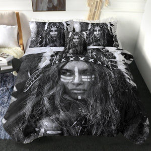 B&W Aboriginal Woman SWBD3459 Comforter Set