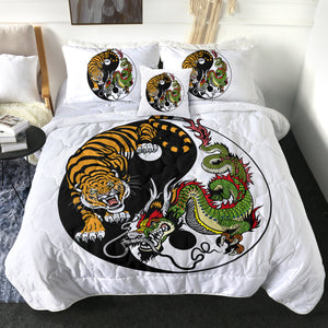 Asian YinYang Tiger & Dragon SWBD3460 Comforter Set