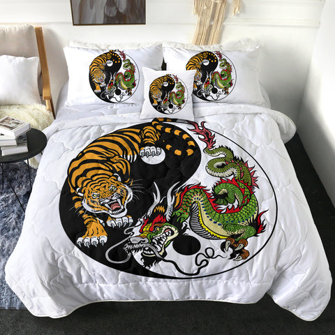 Image of Asian YinYang Tiger & Dragon SWBD3460 Comforter Set