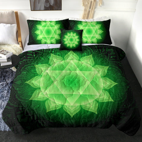 Image of Neon Lotus Mandala SWBD3476 Comforter Set