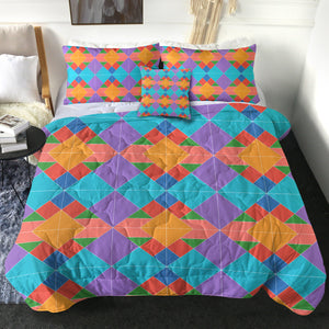 Colorful Triangles in Rhombus SWBD3490 Comforter Set