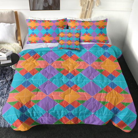 Image of Colorful Triangles in Rhombus SWBD3490 Comforter Set