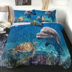 Submarine Dolphin & Turtle SWBD3582 Comforter Set