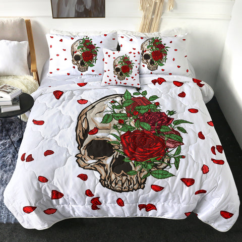 Image of Floral Skull SWBD3587 Comforter Set