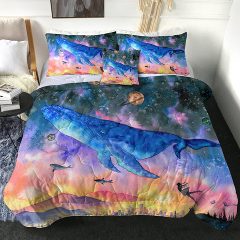Image of Big Whale on Galaxy SWBD3591 Comforter Set