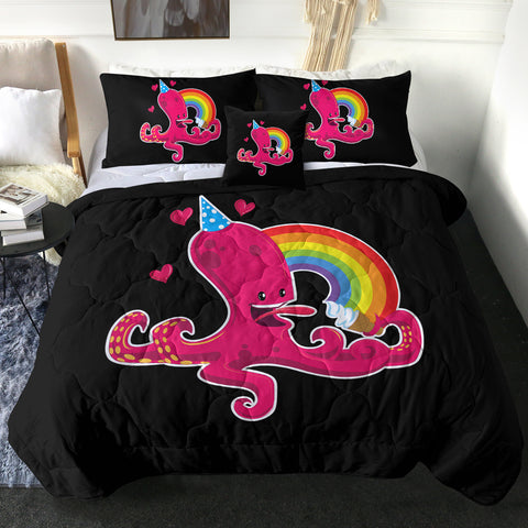 Image of Rainbow In Love Octopus SWBD3604 Comforter Set