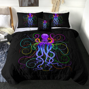 Neon Colorful Octopus SWBD3605 Comforter Set