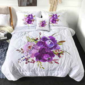 Purple Flower SWBD3615 Comforter Set