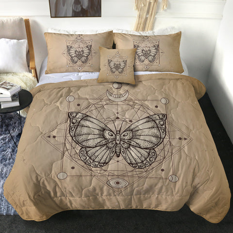 Image of Vintage Butterfly Zodiac SWBD3653 Comforter Set