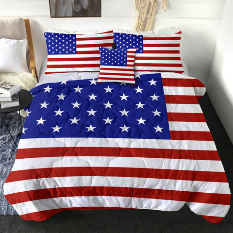 Image of USA Flag SWBD3662 Comforter Set