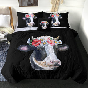 Floral Dairy Cattle SWBD3663 Comforter Set