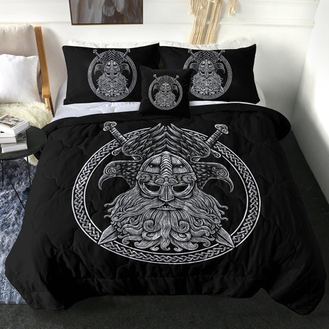 Image of Circle Eagles Warrior Metal Logo SWBD3671 Comforter Set