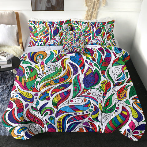Image of Multicolor Aztec Pattern on Feather SWBD3681 Comforter Set
