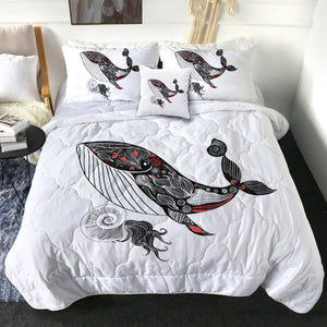 Pattern On Whale Sketch SWBD3684 Comforter Set