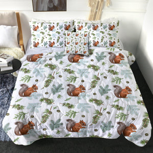 Squirrel and Chestnut Monogram SWBD3739 Comforter Set