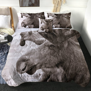 Old Reindeer Head SWBD3743 Comforter Set