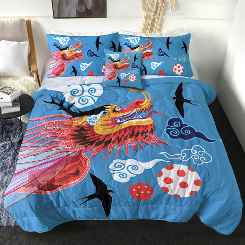 Image of Asian Dragon Head Japanese Art SWBD3755 Comforter Set