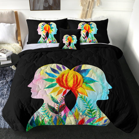 Image of Colorful Leaves Reflect Human SWBD3804 Comforter Set