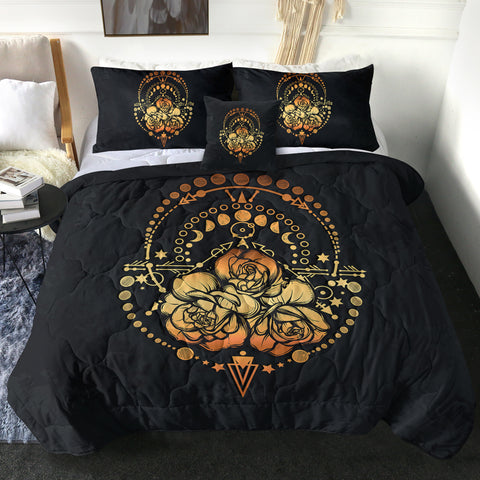 Image of Orange Rose Gold Zodiac SWBD3826 Comforter Set