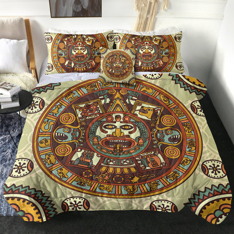 Image of Vintage Acient Aztec Zodiac SWBD3867 Comforter Set