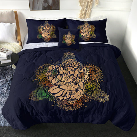 Image of Colorful Chakra Elephant Buddha SWBD3868 Comforter Set