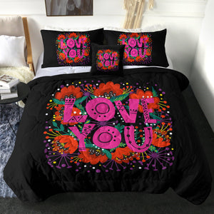 Love You Typographic SWBD3871 Comforter Set