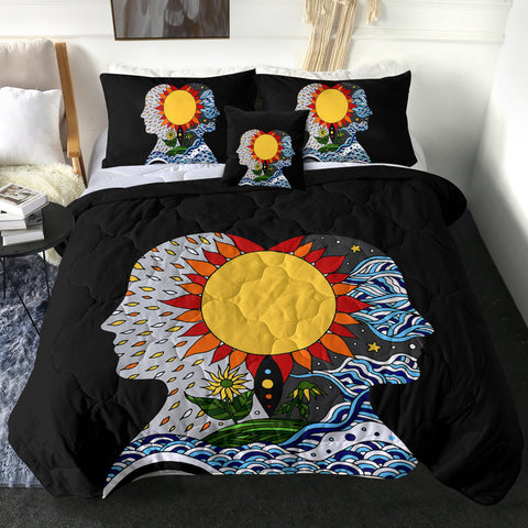 Image of Colorful Human Illustration Modern Art SWBD3879 Comforter Set