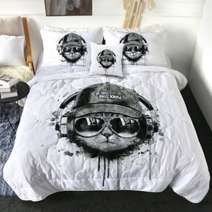 Swag Sunglass Music Headphone Cat SWBD3880 Comforter Set