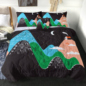 Cute Landscape On Mountain Illustration SWBD3884 Comforter Set