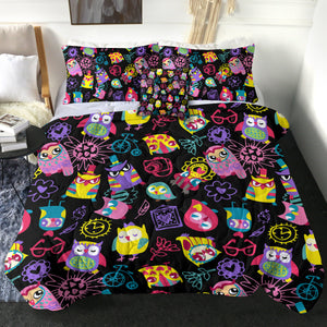 Cute Colorful Owls Cartoon SWBD3920 Comforter Set