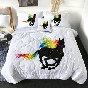 Rainbow Gradient Color Horse SWBD3921 Comforter Set