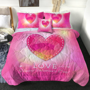 Heart Geometric Valentine's Day SWBD3922 Comforter Set