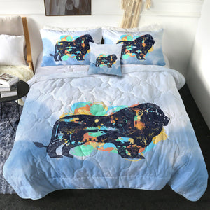 Lion - Watercolor Pastel Animal Theme SWBD3931 Comforter Set