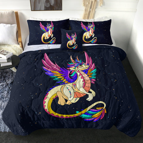 Image of Colorful Dragonfly Illustration SWBD3938 Comforter Set