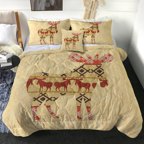 Image of Reindeer Aztec Pattern SWBD4099 Comforter Set
