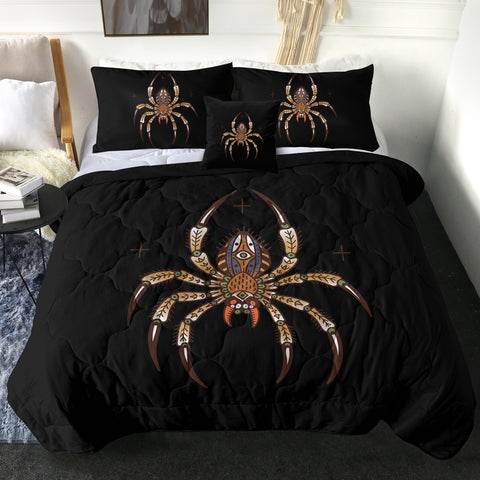 Image of Brown Mandala Spider SWBD4104 Comforter Set