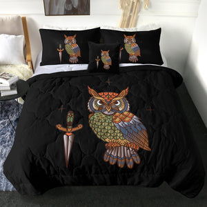Vintage Color Owl & Knife SWBD4105 Comforter Set