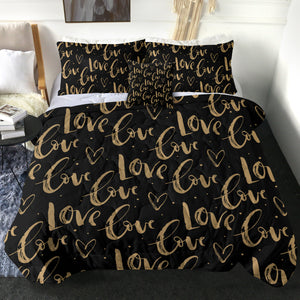 Golden Love Text SWBD4111 Comforter Set