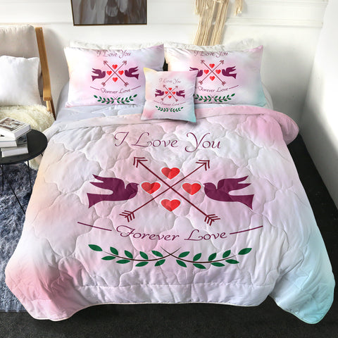 Image of Forever Love Pink Theme SWBD4112 Comforter Set