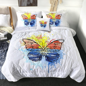 Ocean Watercolor Print Butterfly SWBD4114 Comforter Set