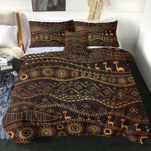 Golden Acient Aztec Animal SWBD4116 Comforter Set